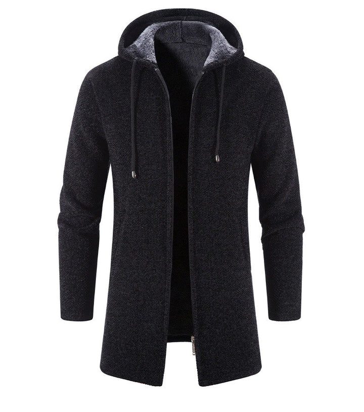 Long Hooded Jacket for Men | Zip-Up Outerwear