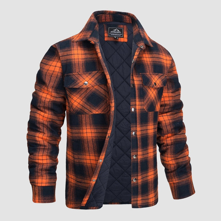 Reversible Plaid Bomber Jacket for Men