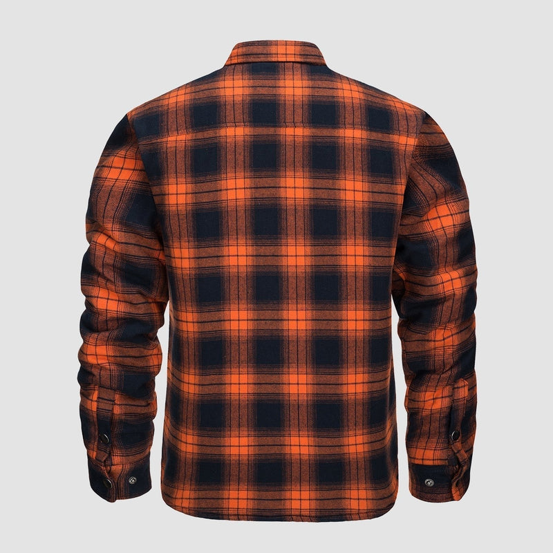 Reversible Plaid Bomber Jacket for Men