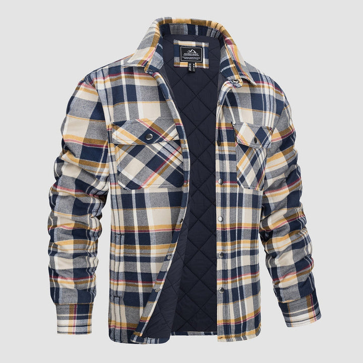 Reversible Plaid Bomber Jacket for Men