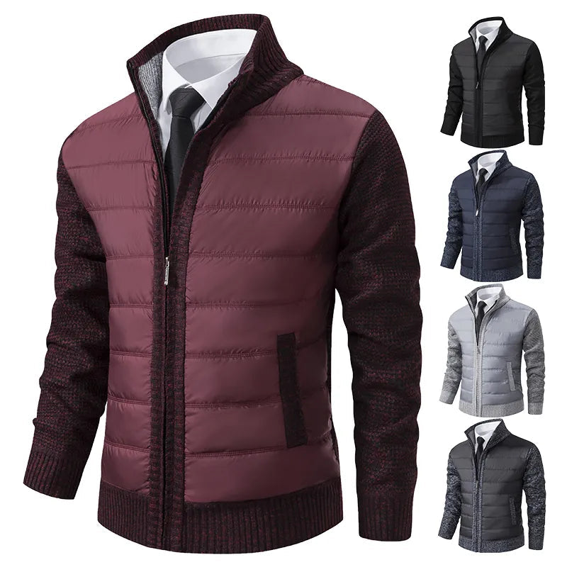 Stylish Knit and Puffer Jacket for Men