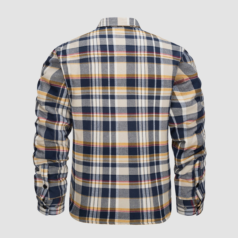 Reversible Plaid Bomber Jacket for Men