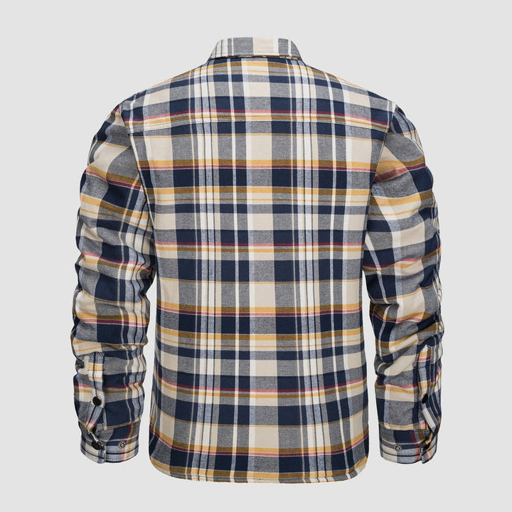 Reversible Plaid Bomber Jacket for Men