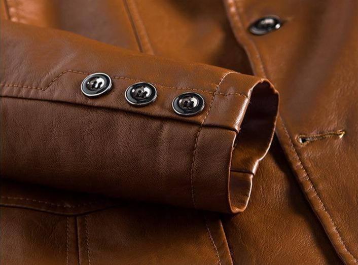 Black Leather Blazer for Men