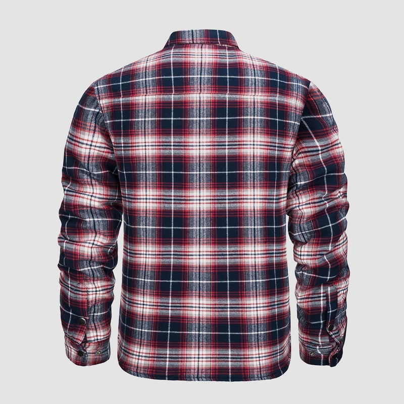 Reversible Plaid Bomber Jacket for Men
