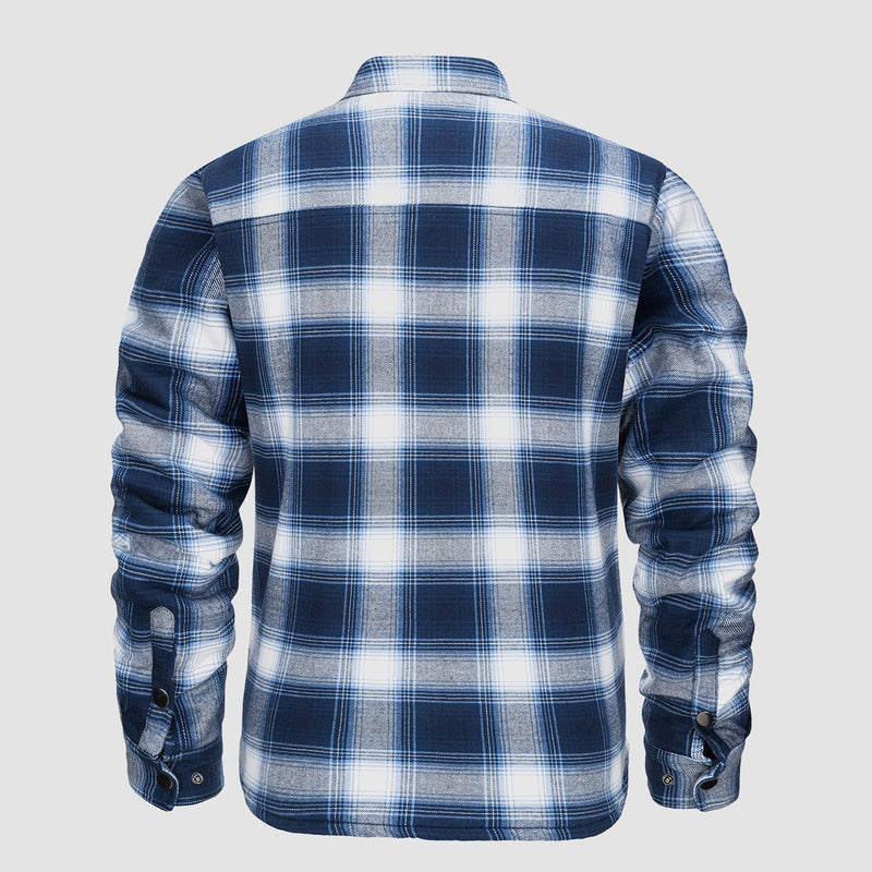 Reversible Plaid Bomber Jacket for Men
