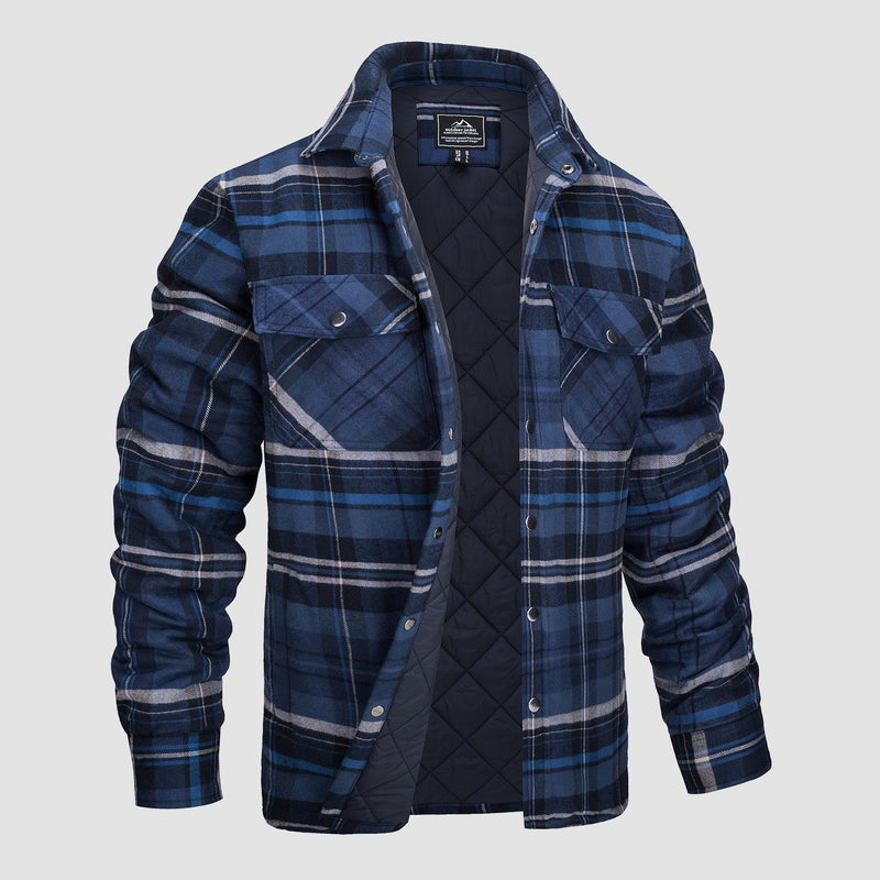 Reversible Plaid Bomber Jacket for Men