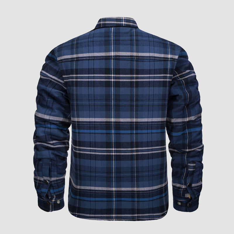 Reversible Plaid Bomber Jacket for Men
