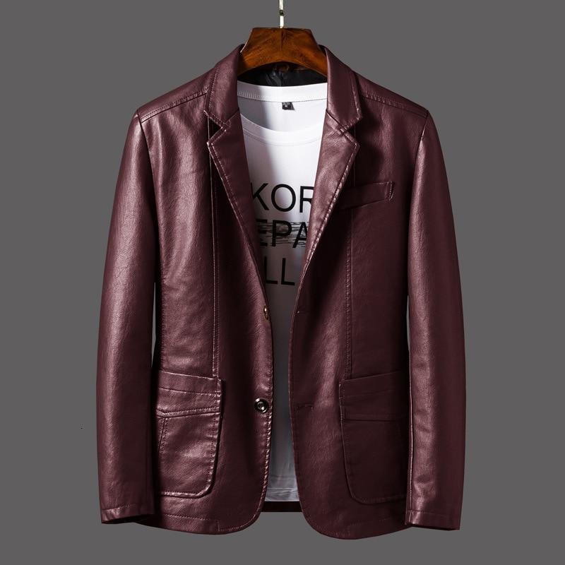 Black Leather Blazer for Men