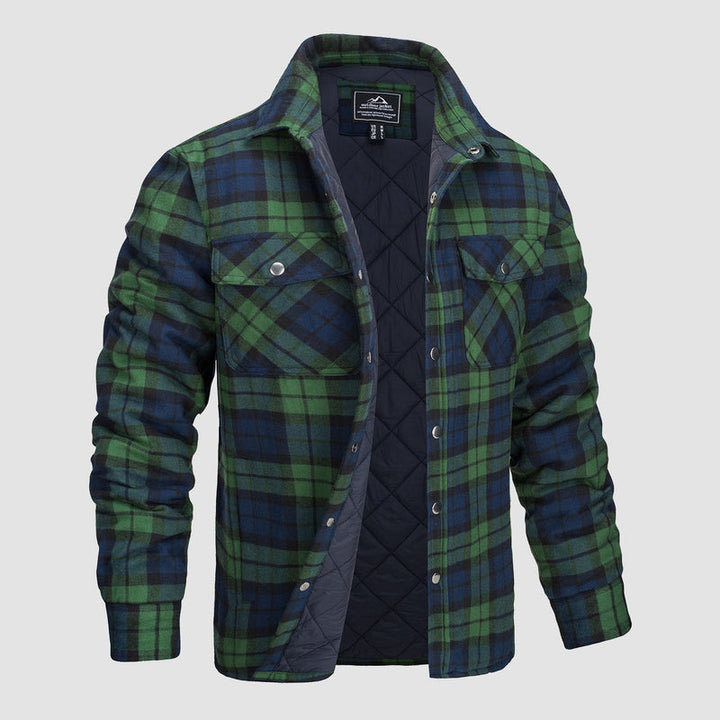 Reversible Plaid Bomber Jacket for Men