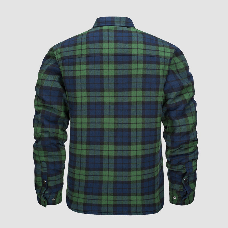 Reversible Plaid Bomber Jacket for Men