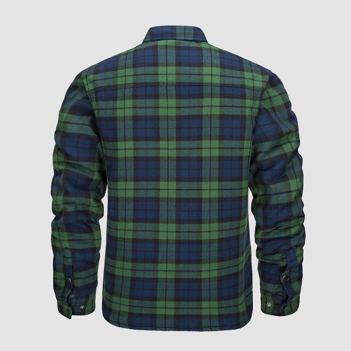 Reversible Plaid Bomber Jacket for Men