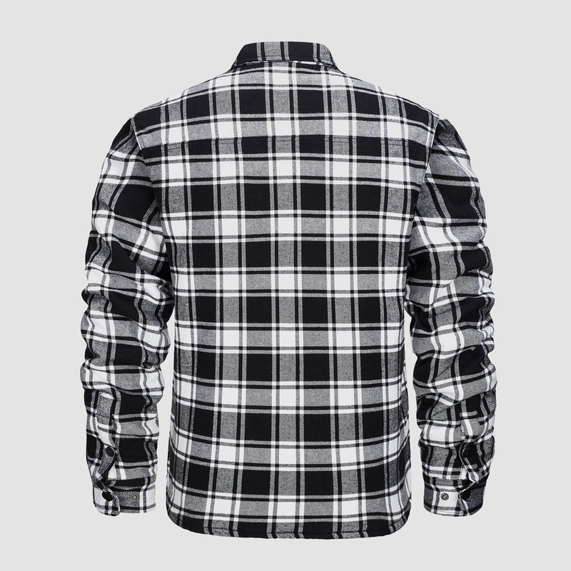 Reversible Plaid Bomber Jacket for Men