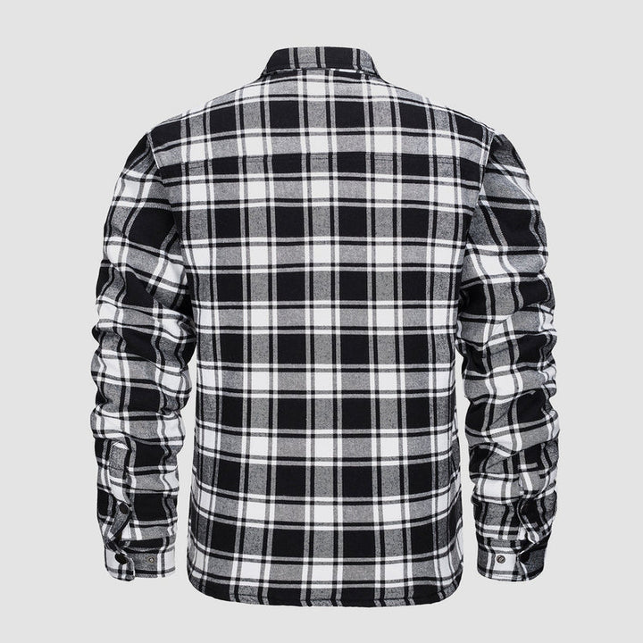 Reversible Plaid Bomber Jacket for Men