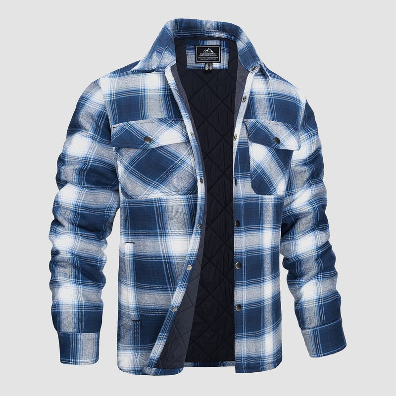 Reversible Plaid Bomber Jacket for Men
