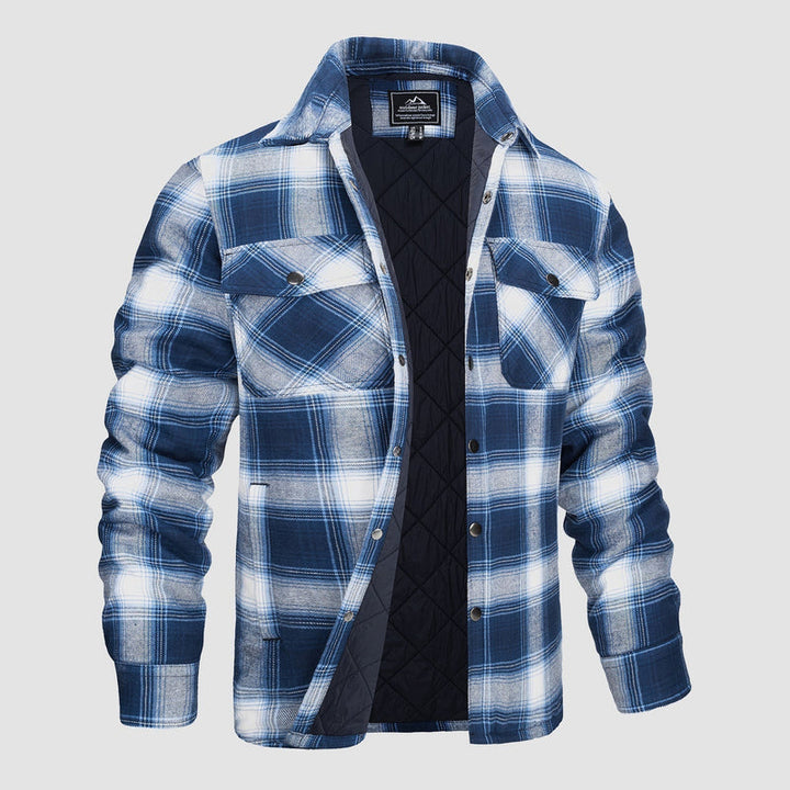 Reversible Plaid Bomber Jacket for Men
