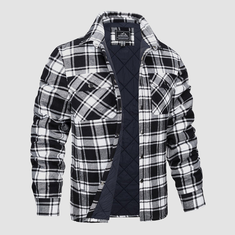 Reversible Plaid Bomber Jacket for Men
