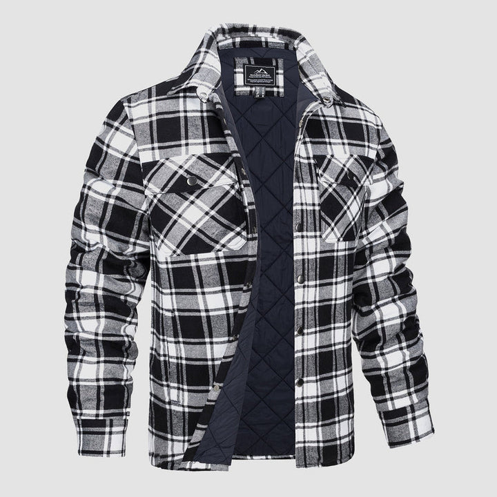 Reversible Plaid Bomber Jacket for Men