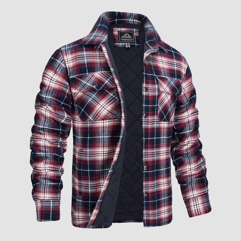 Reversible Plaid Bomber Jacket for Men
