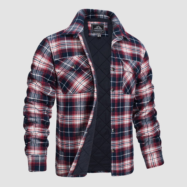 Reversible Plaid Bomber Jacket for Men