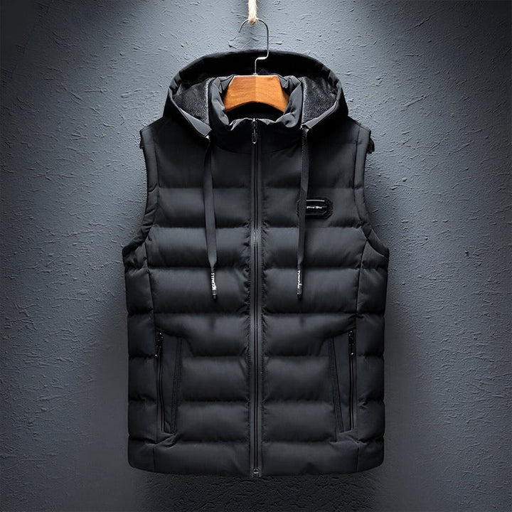 Lined Vest with Hood for Men