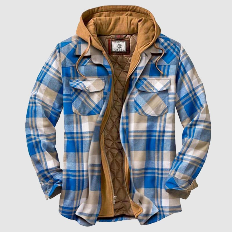 Padded Plaid Jacket for Men