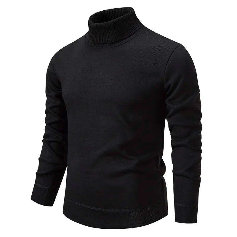 Wool Pullover with Turtleneck for Men