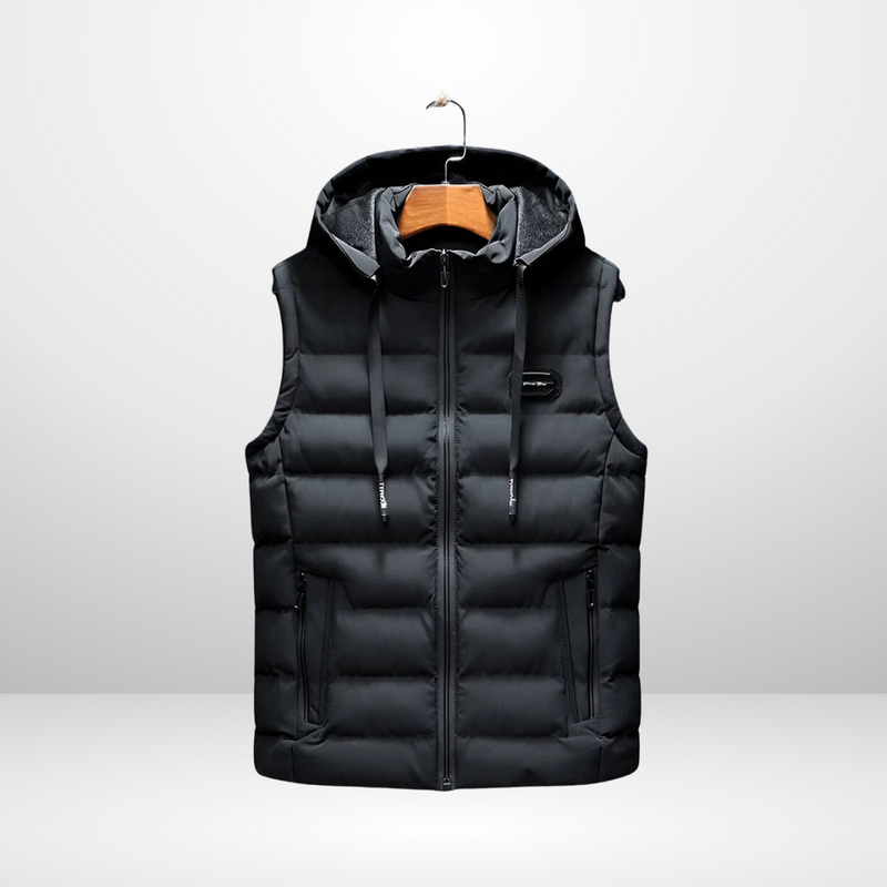 Lined Vest with Hood for Men