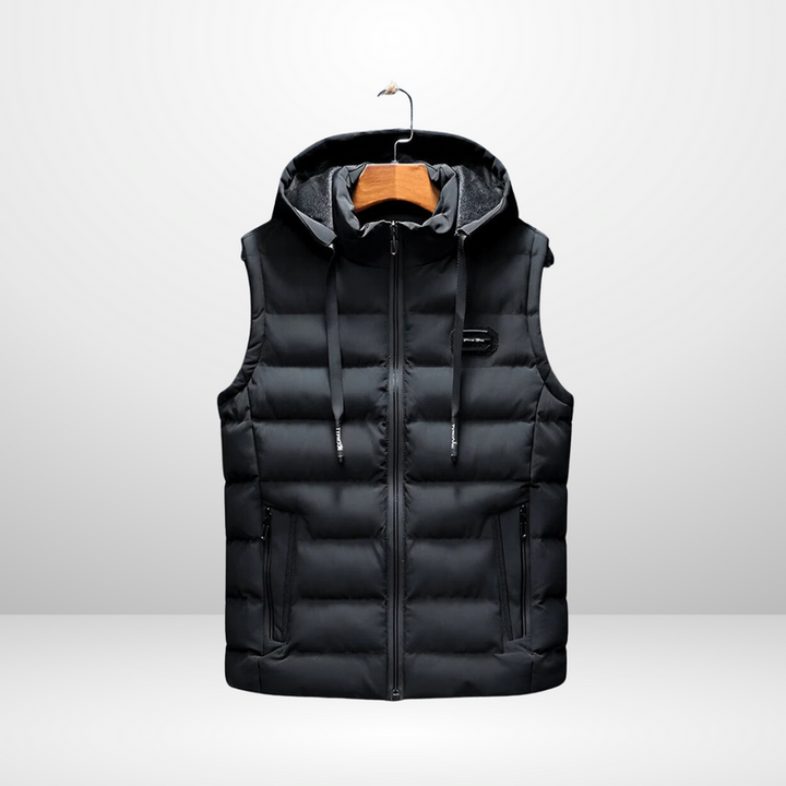 Lined Vest with Hood for Men