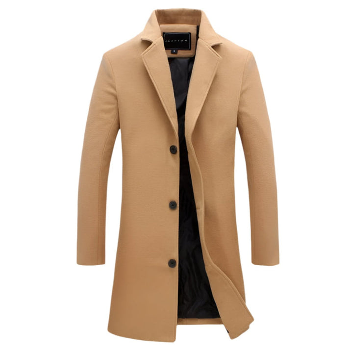 Classic Stand-Collar Coat for Men