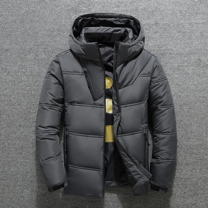 Warm Hooded Puffer Jacket for Men
