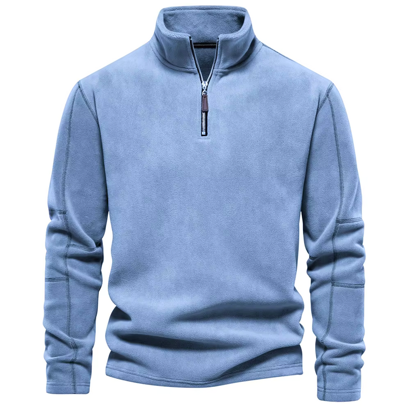Warm Fleece Quarter-Zip Pullover for Men
