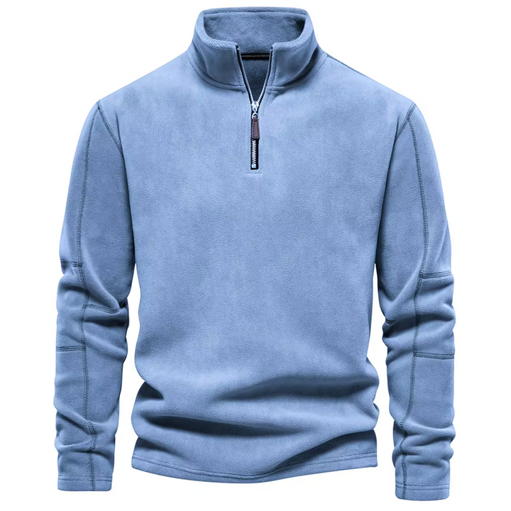 Warm Fleece Quarter-Zip Pullover for Men