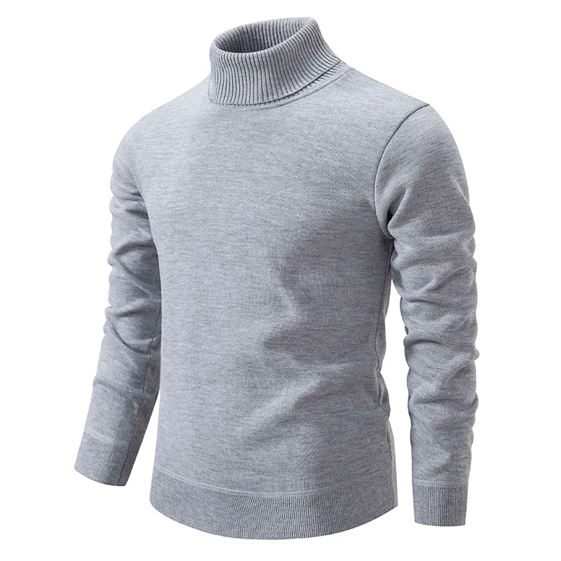 Wool Pullover with Turtleneck for Men