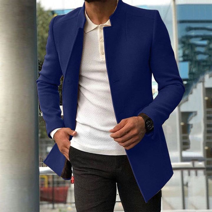 Elegant Stand Collar Jacket for Men