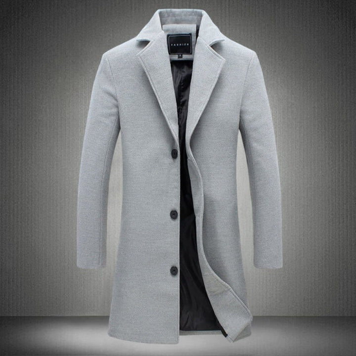 Classic Stand-Collar Coat for Men