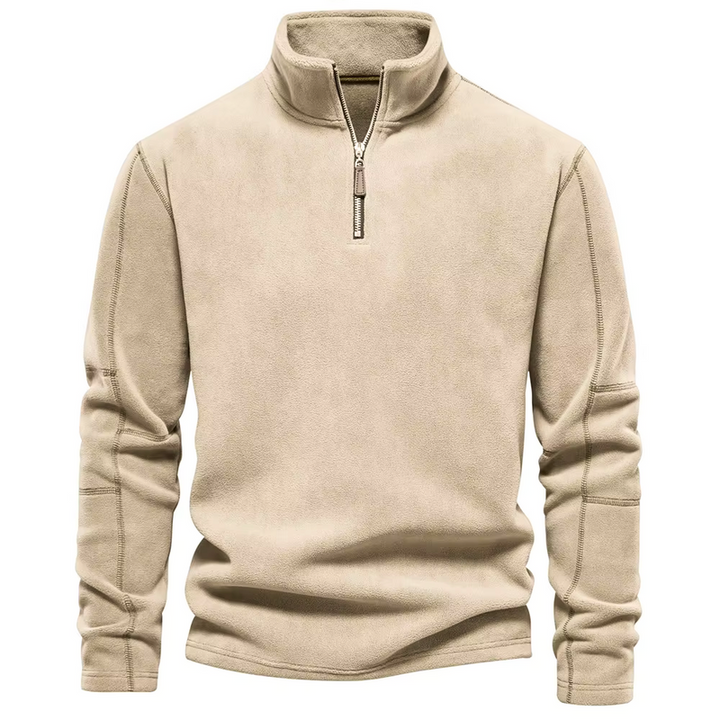 Warm Fleece Quarter-Zip Pullover for Men