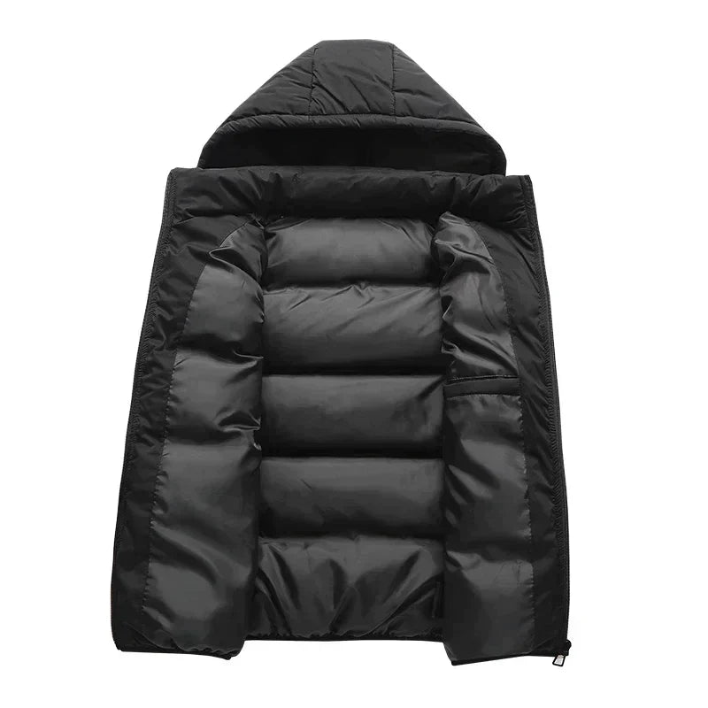 Puffer Vest with Hood for Men