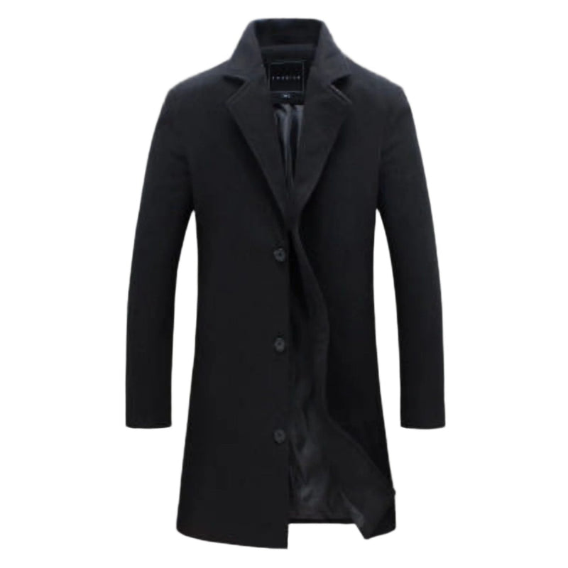 Classic Stand-Collar Coat for Men