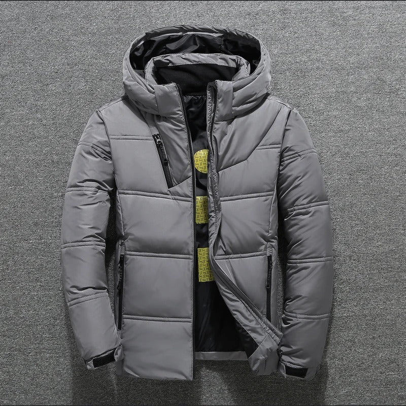 Warm Hooded Puffer Jacket for Men