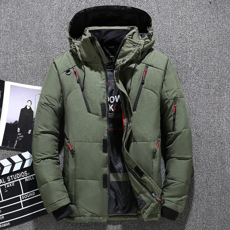 Warm Winter Jacket with Hood for Men