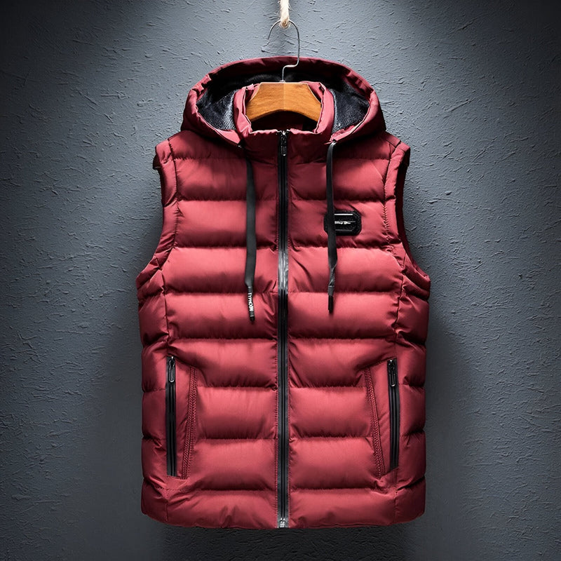 Lined Vest with Hood for Men
