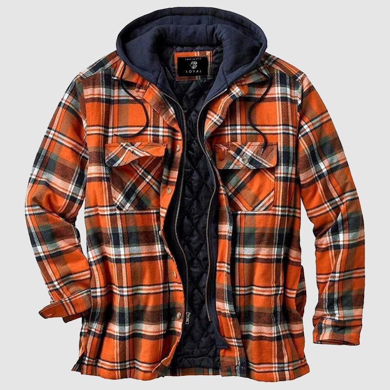 Padded Plaid Jacket for Men