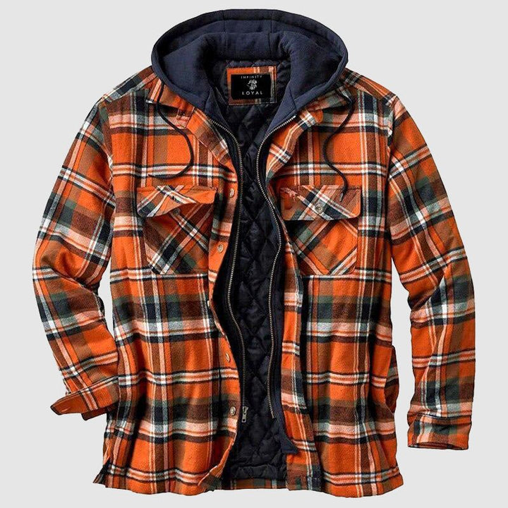 Padded Plaid Jacket for Men