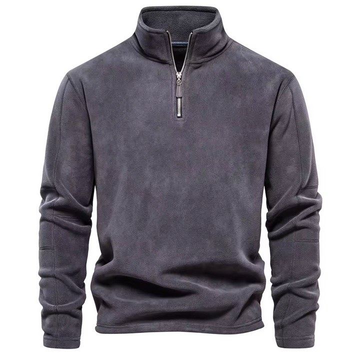 Warm Fleece Quarter-Zip Pullover for Men