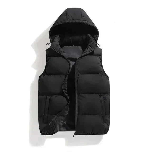 Puffer Vest with Hood for Men