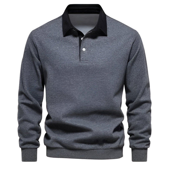 Long Sleeve Polo Shirt for Men