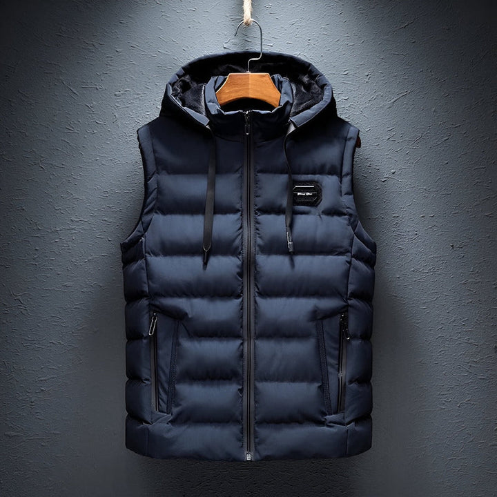 Lined Vest with Hood for Men