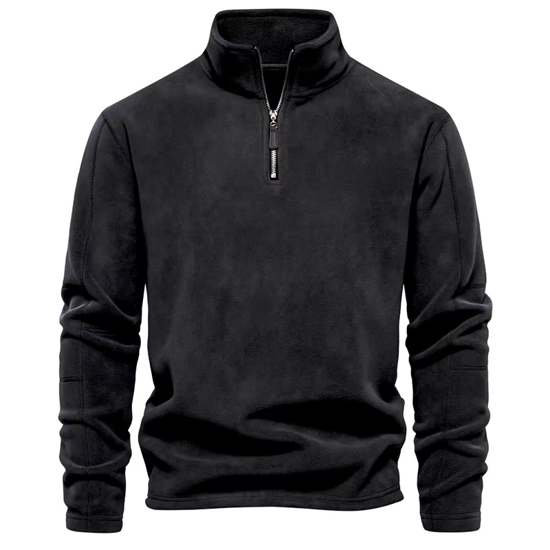 Warm Fleece Quarter-Zip Pullover for Men