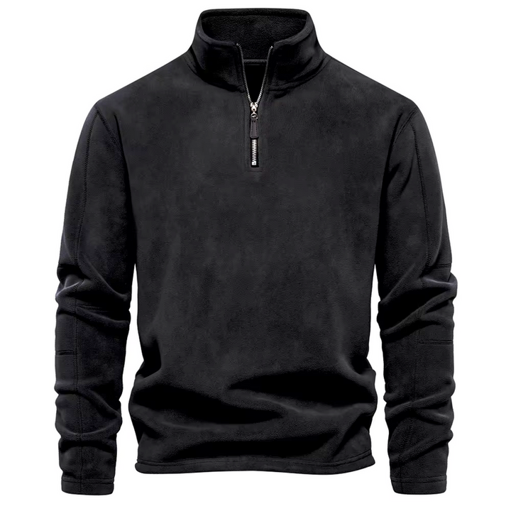Warm Fleece Quarter-Zip Pullover for Men